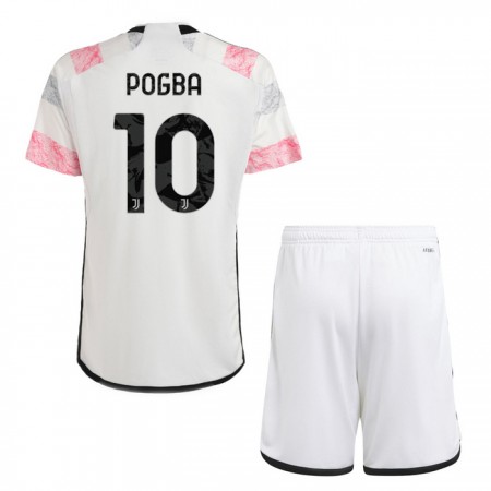 Koszulka Juventus Pogba 10 Dziecięcy Wyjazdowe 2023-24 Koszulki Piłkarskie Krótki Rękaw